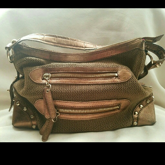 The Sak bronze handbag purse hobo leather brown