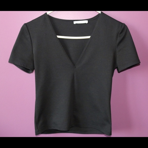 Zara black V-Neck Tee
