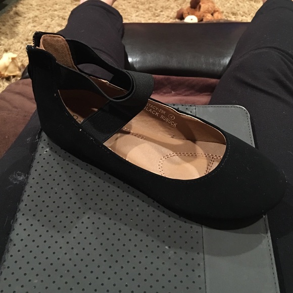 Black Girls Size 4 ballet flats