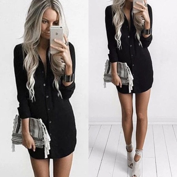 Long sleeve casual shirt dress 👗 - Picture 2 of 8