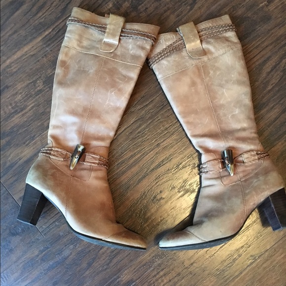 Leather boots