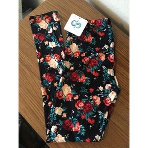 Rose floral print leggings!