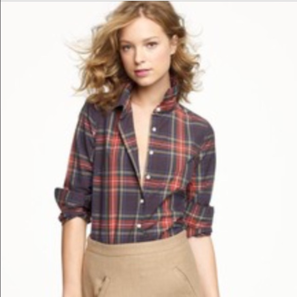 Jcrew Tartan Plaid Button down, size 4