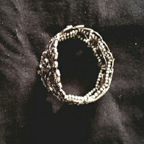 Stunning dark silver-plated Gothic Rose bracelet - Picture 3 of 3