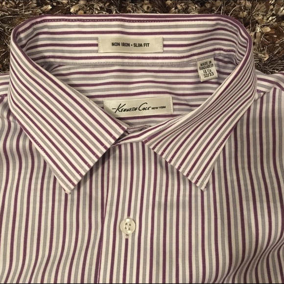 Kenneth Cole⚫️Slim Fit⚫️No Iron⚫️Dress Shirt - Picture 2 of 4