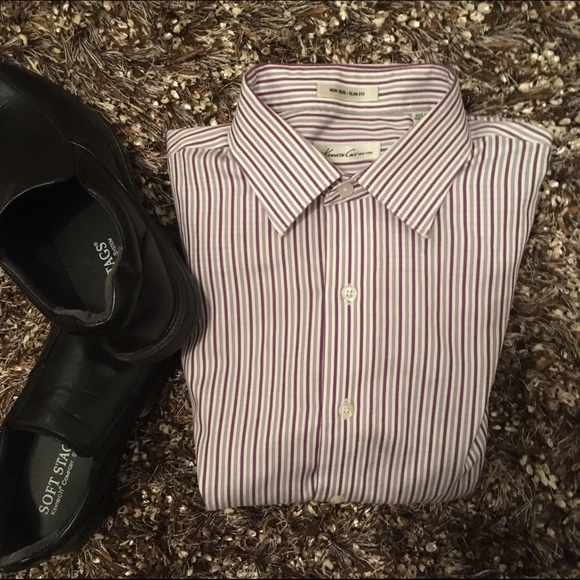 Kenneth Cole⚫️Slim Fit⚫️No Iron⚫️Dress Shirt - Picture 4 of 4