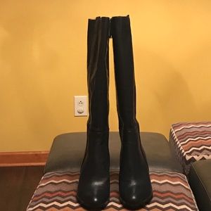 Nine West Genuine leather wedge tall boots