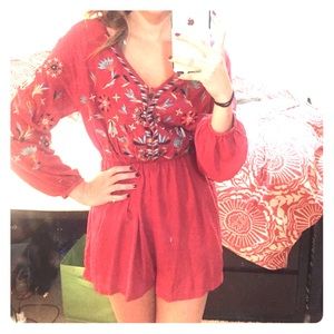 URBAN OUTFITTERS red romper