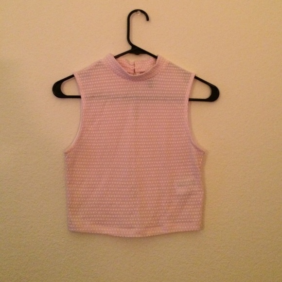 Cute pink heart crop top