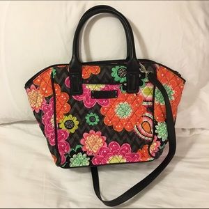 Vera Bradley Signature Print Trimmed Satchel