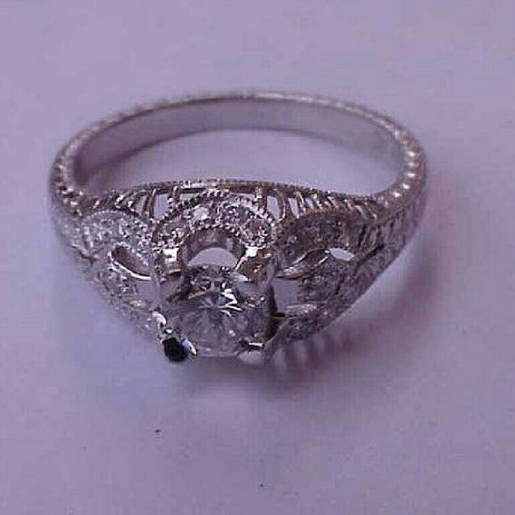 GIA $7057 Estate .75ct Diamond Platinum Ring - Picture 8 of 8