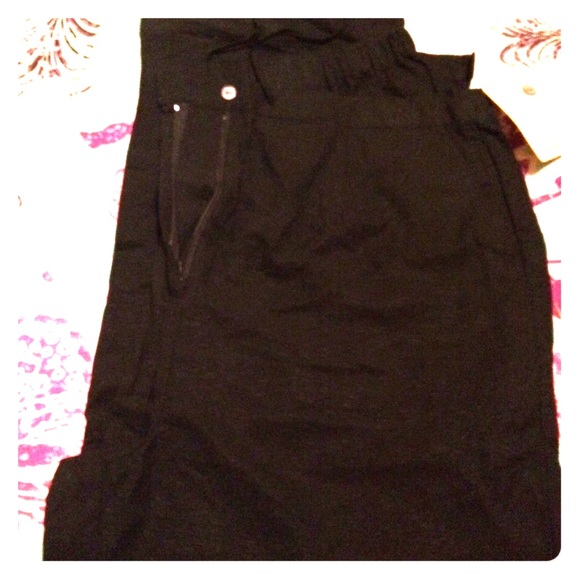Black linen pants