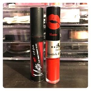 Two red matte lipsticks