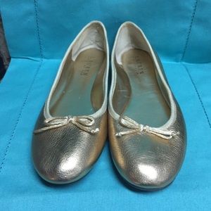 Lauren Ralph Lauren gold ballet flats