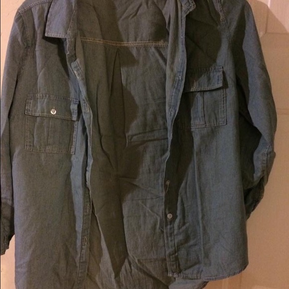 Charlotte Russe chambray button up