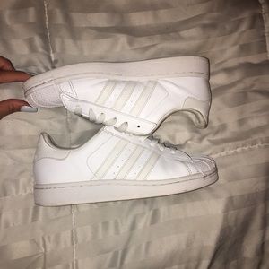 All white adidas