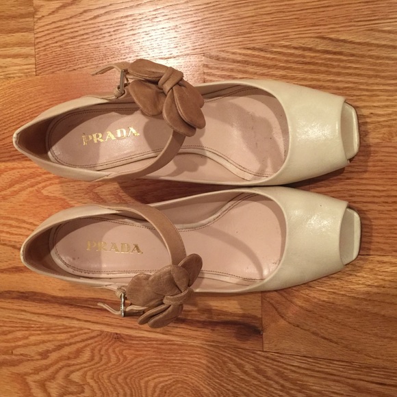 Authentic PRADA open toe Mary Jane Shoes