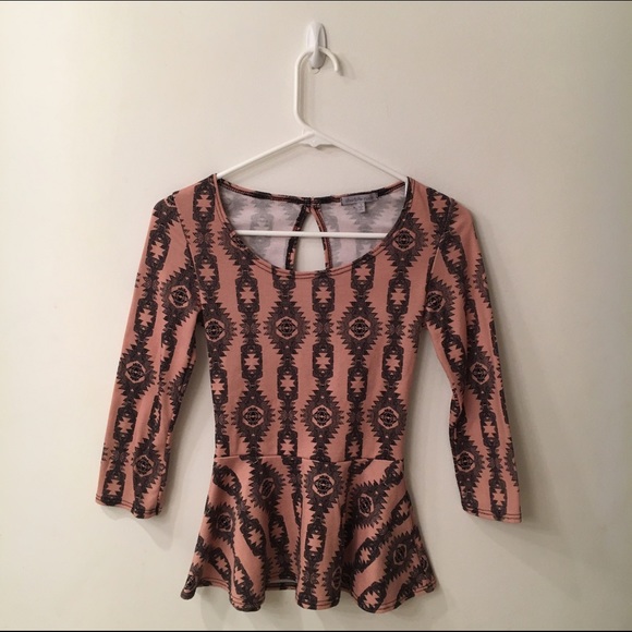 Charlotte Russe Women's Aztec Print Dolltop