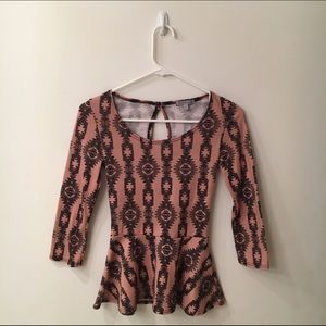 Charlotte Russe Women's Aztec Print Dolltop