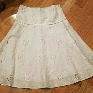 White Circle Skirt EUC