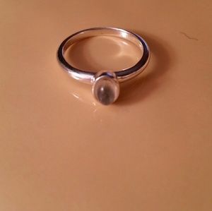 Moonstone & Sterling Silver Stackable Ring-size 8