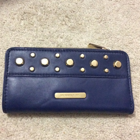 Michael Kors blue leather wallet