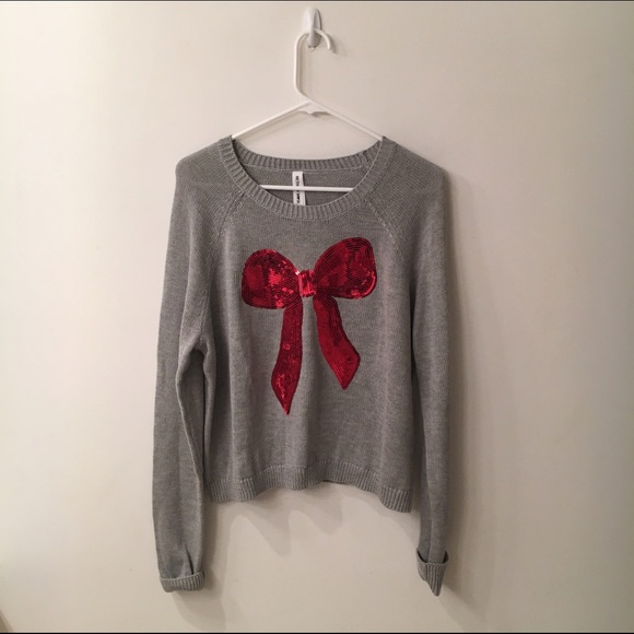 Aeropostale Sweater with Sequence Bow