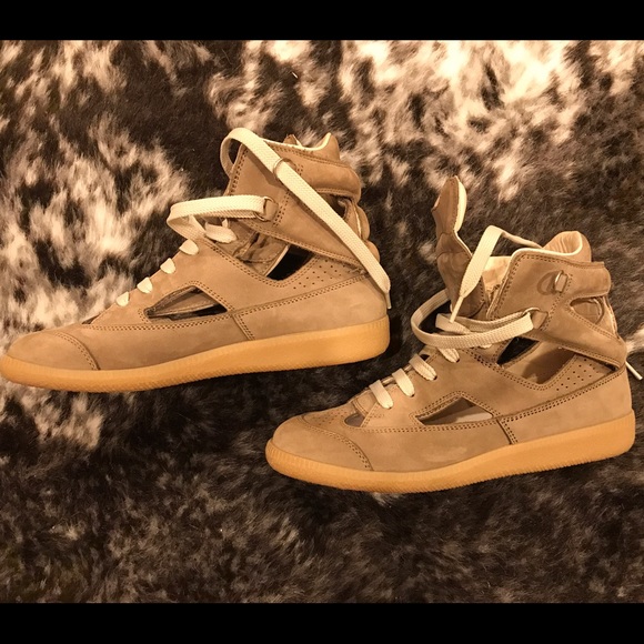 Maison Martin Margiela suede cut-out sneakers