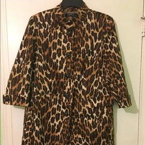Women's Kasper, Coat, Cheetah, Size 14