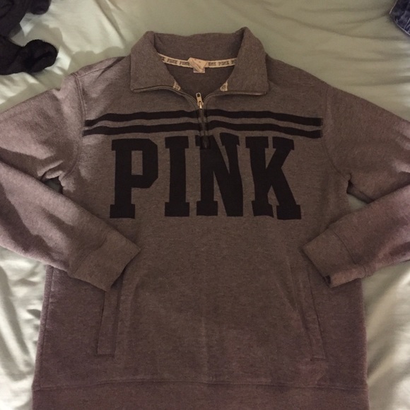 Gray and black Pink half zip
