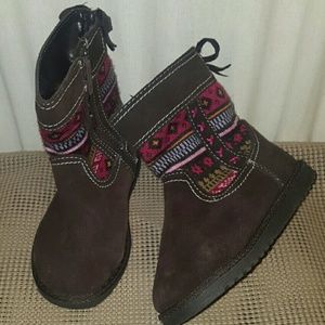 Brown suede boots