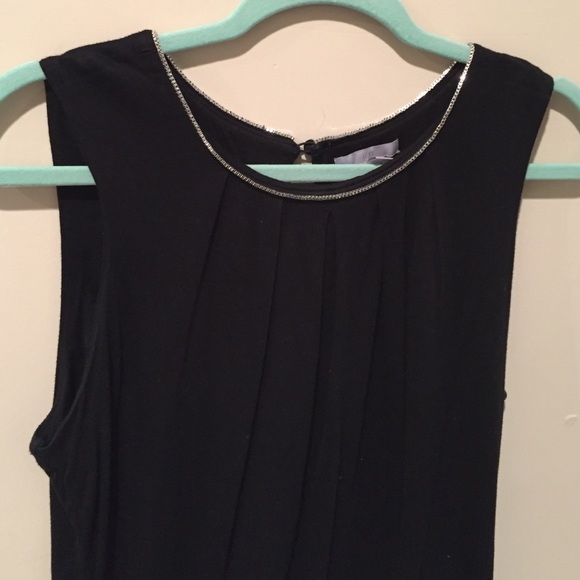 H&M black tank with metal detailing at neck size L