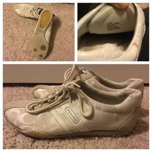 👟 RARE ALL WHITE Coach Sneakers