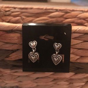 Brighton Silver Heart Shaped earrings