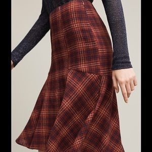 Anthropologie Maeve tartan plaid wool skirt, 4, 6