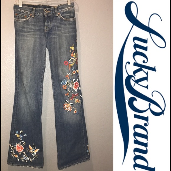 *ON HOLD*Embroidered Lucky Brand Lil' Maggie Jeans