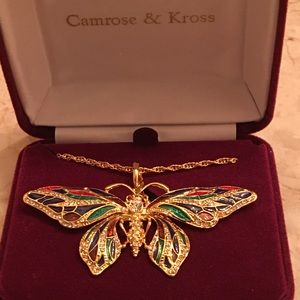 Camrose & Kross Butterfly Necklace Pin Pendant
