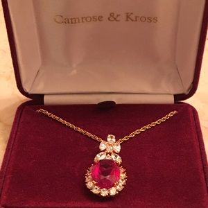 Camrose & Kross Simulated Ruby Necklace