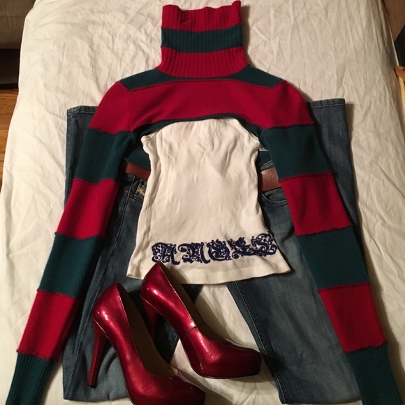 L.A.M.B. Cashmere Cropped Turtleneck Sweater 👑 - Picture 2 of 4