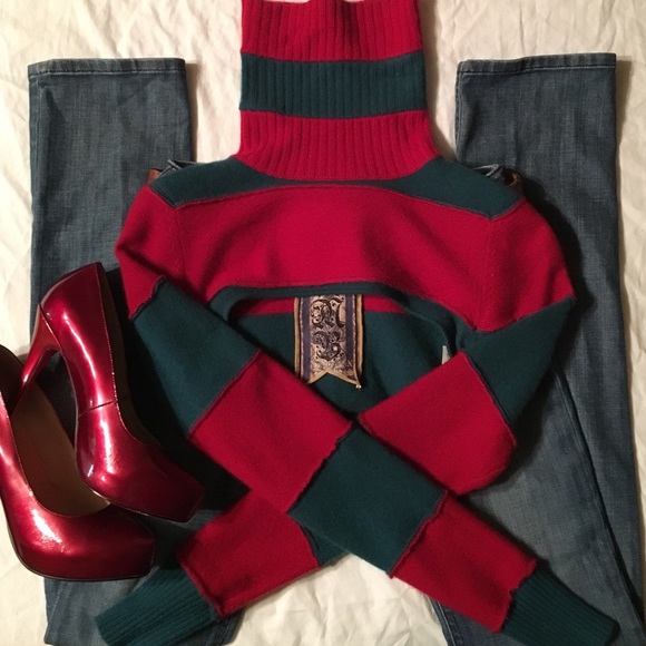 L.A.M.B. Cashmere Cropped Turtleneck Sweater 👑 - Picture 4 of 4