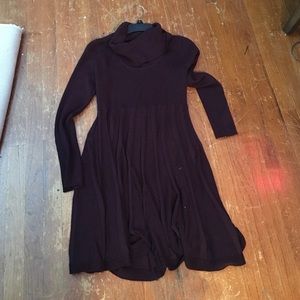 Calvin Klein Purple turtleneck sweater dress