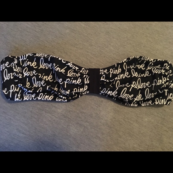 Pink brand bandeau swim top