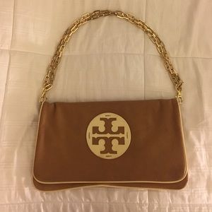 Tory Burch clutch w/ gold chain adjustable strap