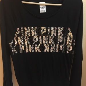 Victoria Secret PINK long-sleeved sequence top