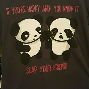 Slap Your Friend Panda Tee