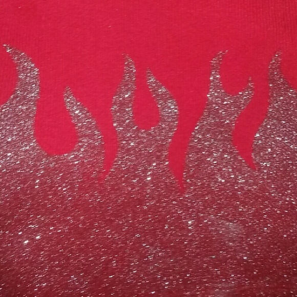 Wet Seal Tops - *Sexy Red Sparkling Flames Tank* Wet Seal Tops - *Sexy Red Sparkling Flames Tank*