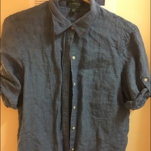 Ralph Lauren jean jersey work shirt