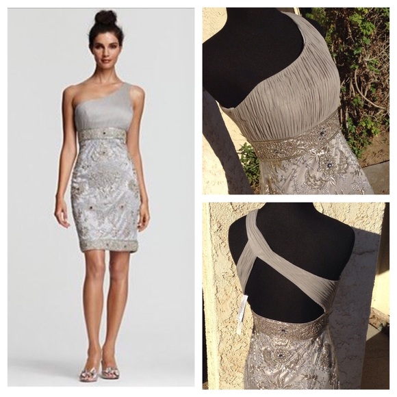 Magical Sequined Sue Wong Dress W/ Cutout Back