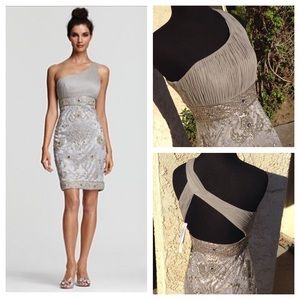 Magical Sequined Sue Wong Dress W/ Cutout Back