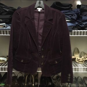 Charter Club Eggplant corduroy blazer